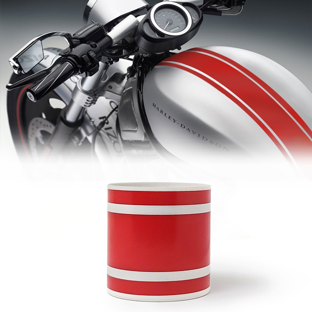 Pegatina Rayas para Moto 3 Thilles Rojo 80 mm x 2 Mt