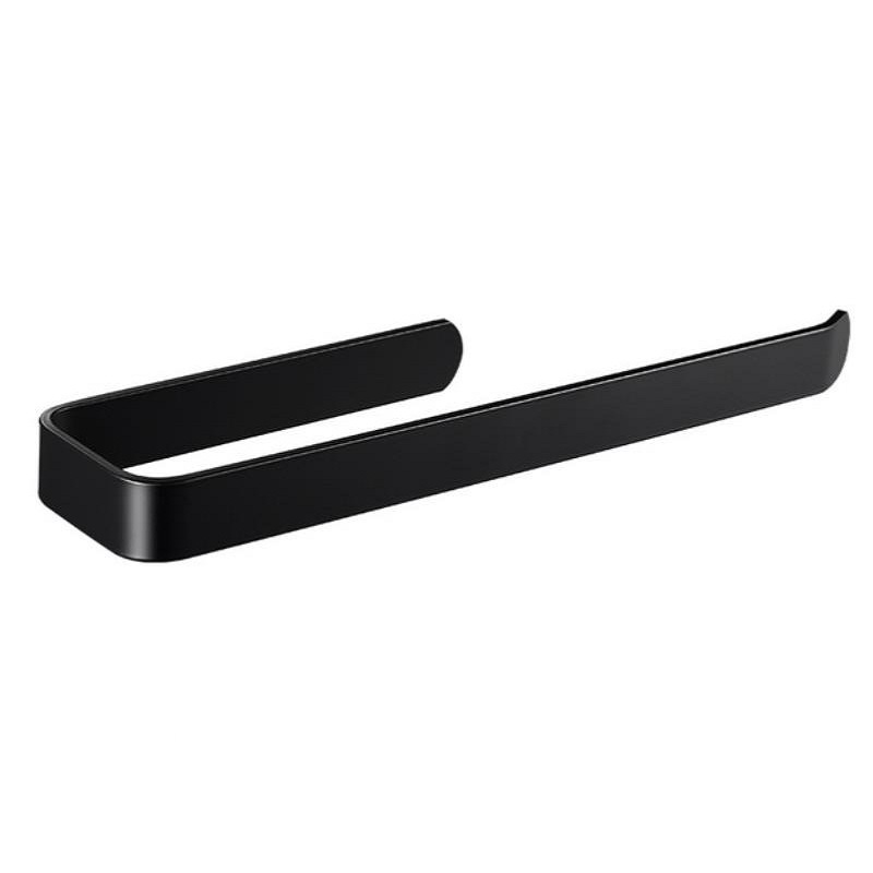 MOV Gancho de Toalla Montado en la Pared de Aluminio Negro Mate Estilo Contemporáneo para Hogar y Hotel Resistente a la Renta Sin Necesidad de Perforación Producto Especial Fabricado en China
