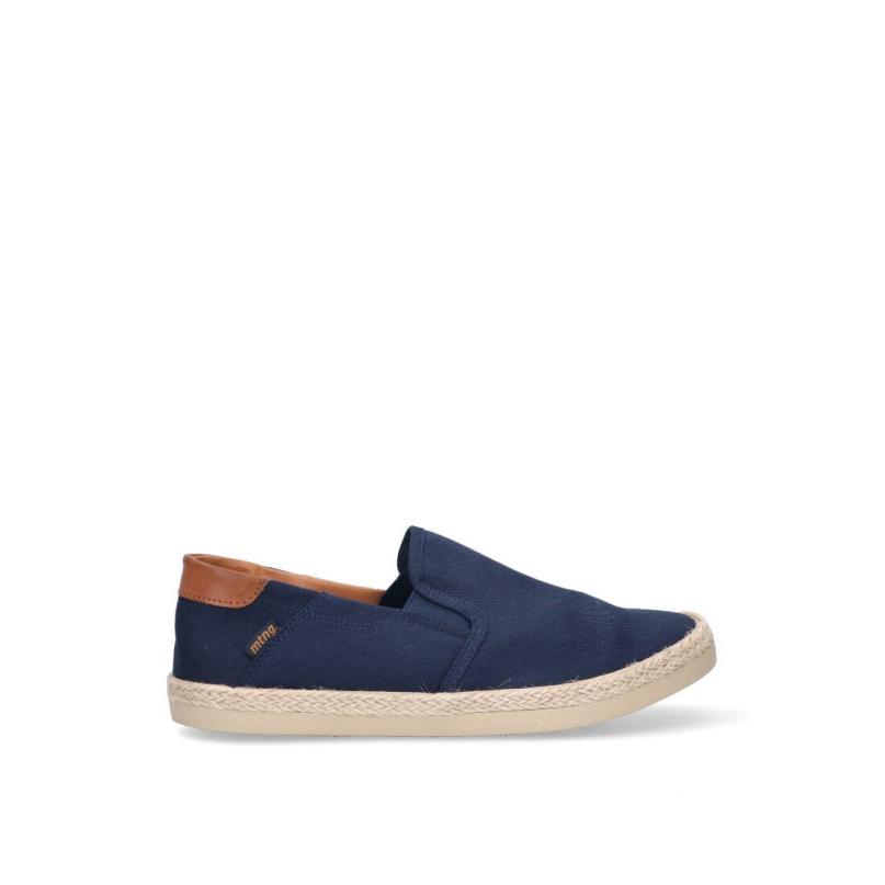 Zapatillas Lona Mustang - Hombre - Suela Plana - Modelo 84380 - Color Marino