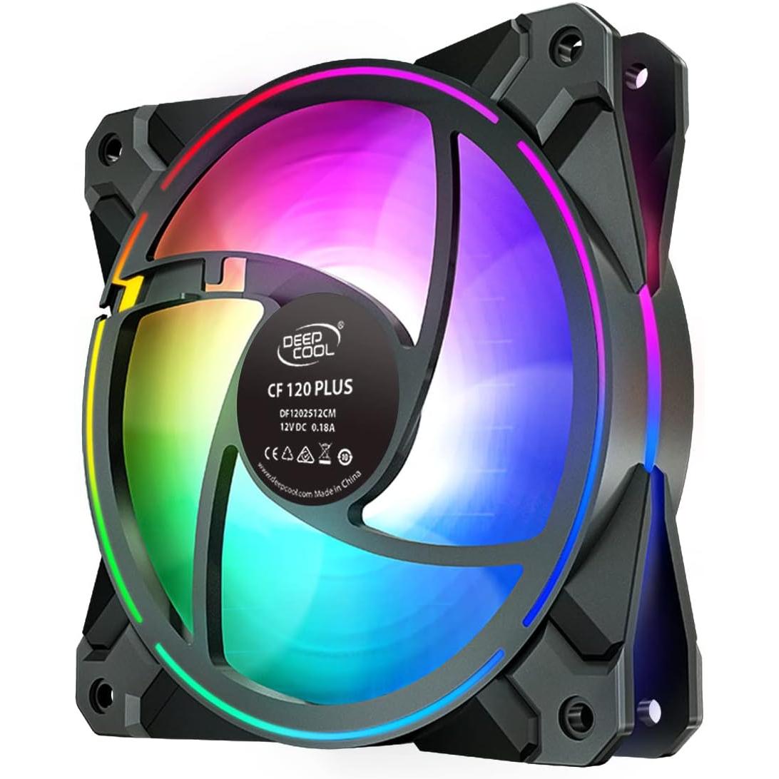 Deepcool Ventilador para Ordenador Cf 120 Plus 120x120x25 Resistente y Duradero
