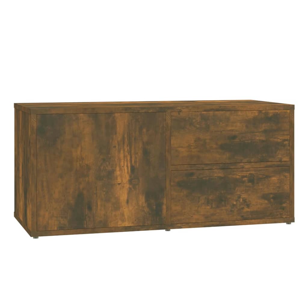 vidaXL Mueble para TV madera contrachapada roble ahumado 80x34x36 cm