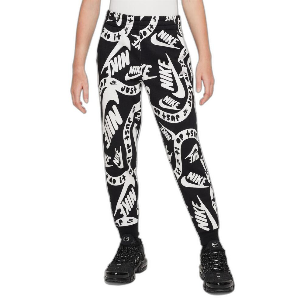 Pantalones Nike K Club Flc Hbr Jogger Aop Negro Pant Fd3198-010 Niño