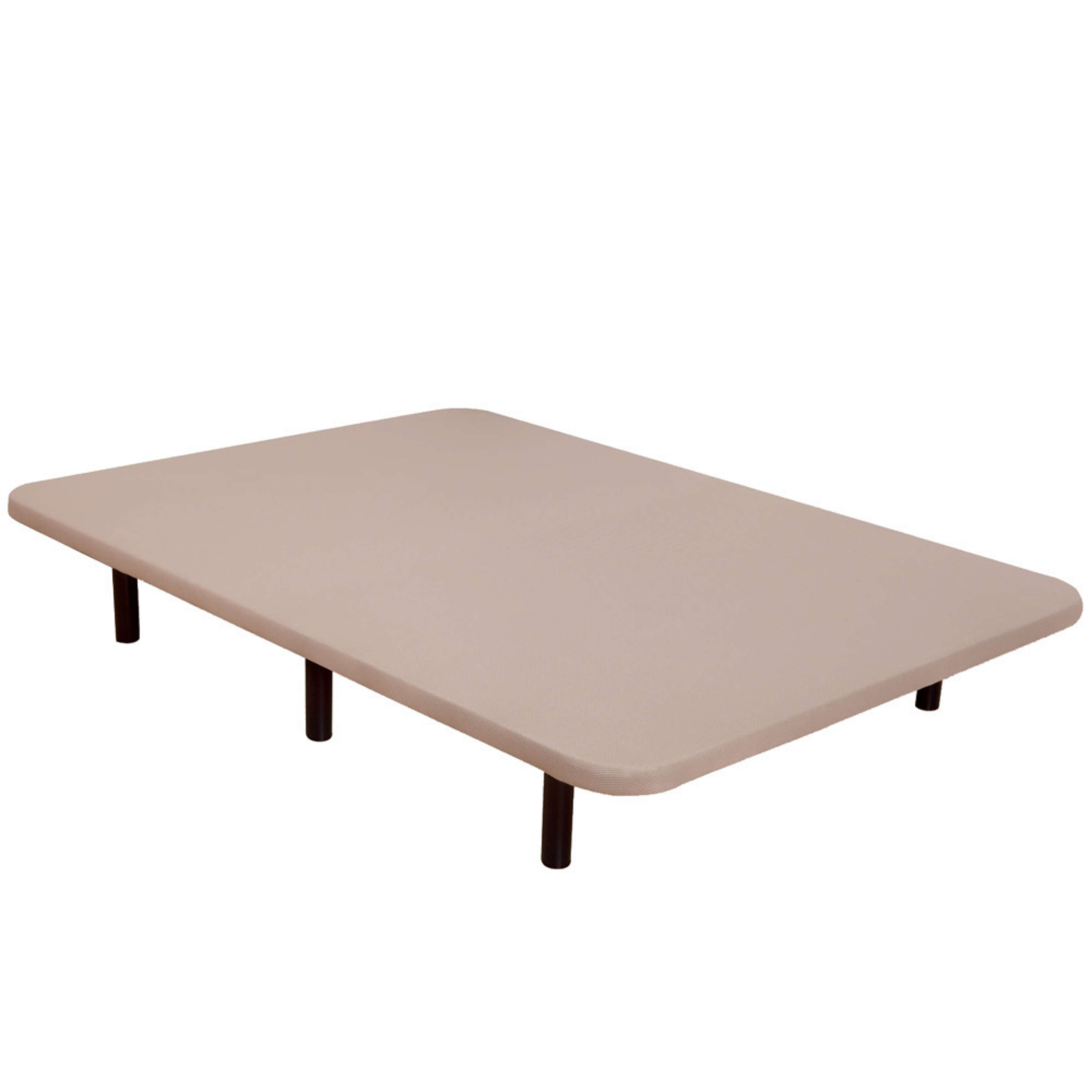 Miroytengo Base Tapizada para Dormitorio 3D Estilo Contemporáneo en Color Beige con 5 Refuerzos Trasversales 135x180 cm (CON 6 Patas)