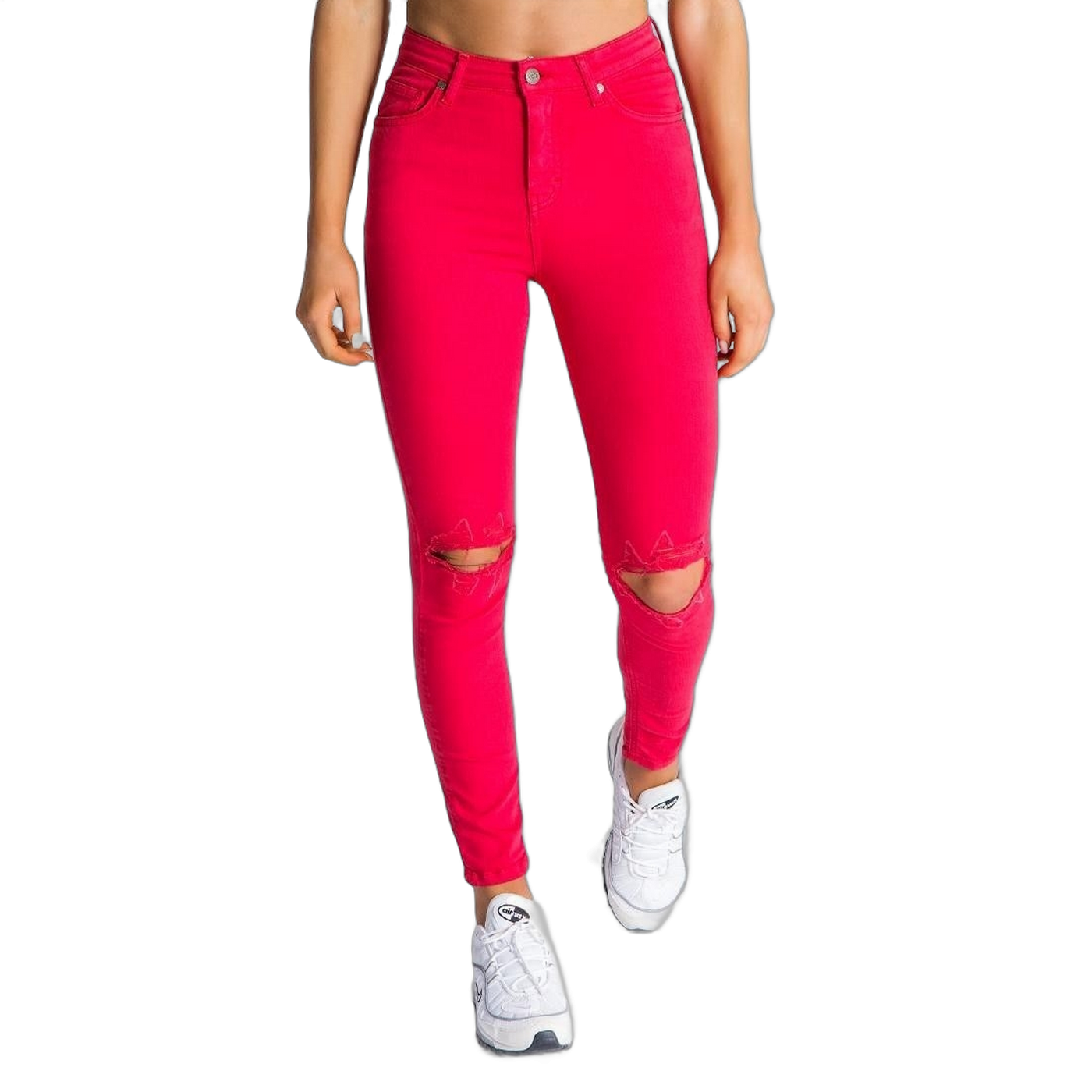 Jeans Gianni Kavanagh Rojo Rasgado Moderno, Ropa casual