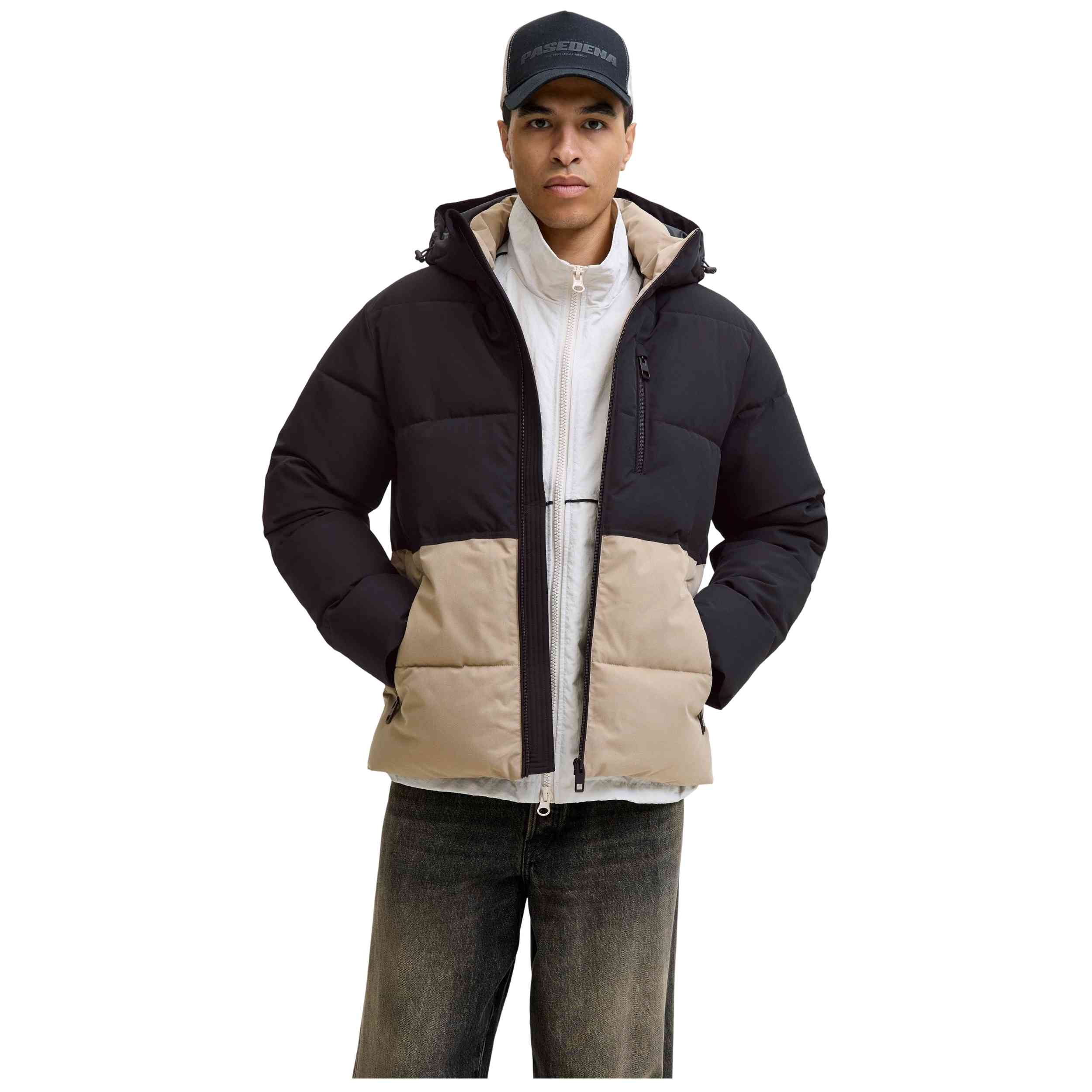 Chaqueta Corta Acolchada Jack & Jones Jjeowen – Crockery/Black