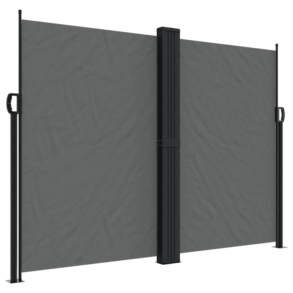 vidaXL Toldo lateral retráctil 180x1200 cm Color Negro, Crema, Azul