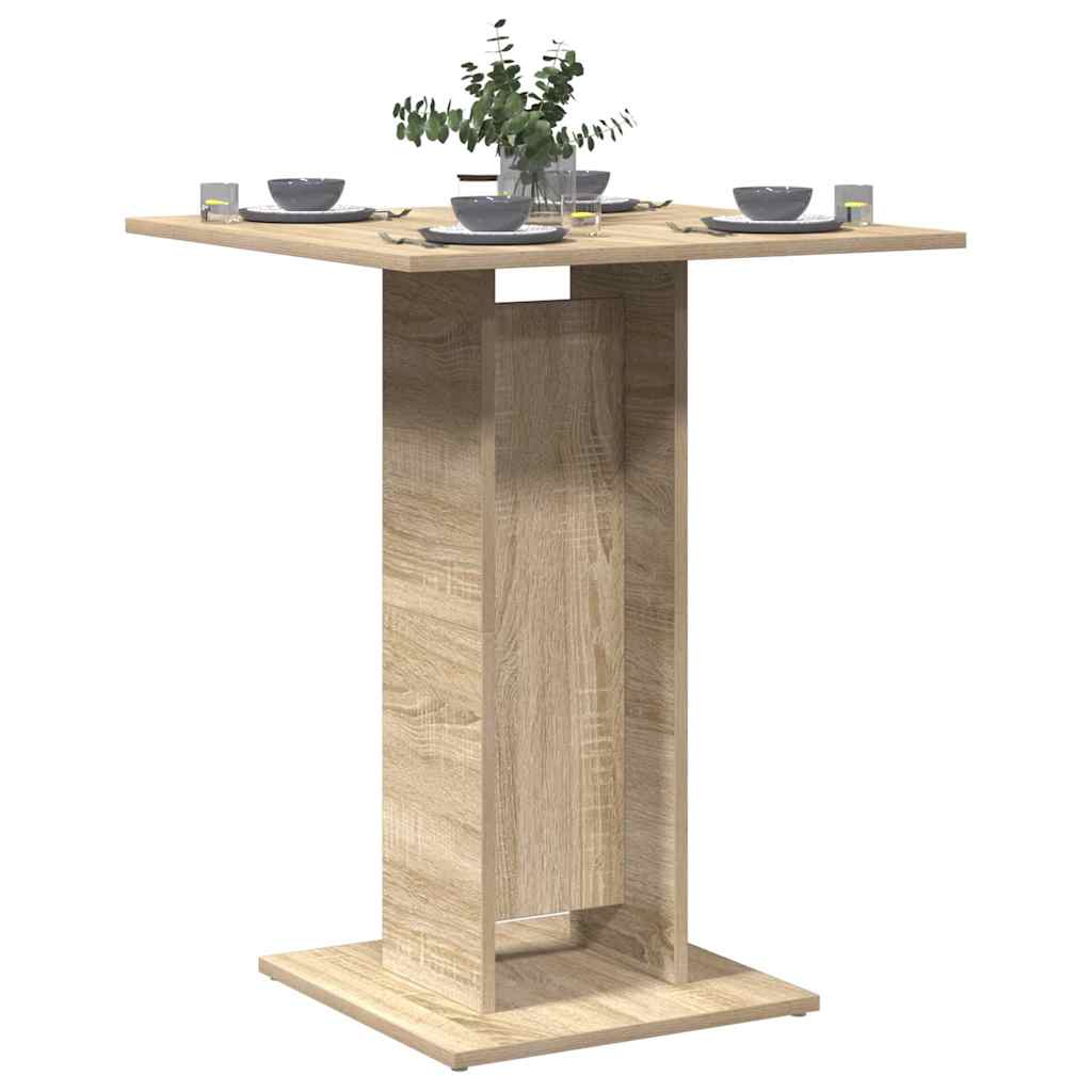 vidaXL Mesa de bistró de madera contrachapada 60x60x75 cm en color Negro/Madera antigua/Roble ahumado y más | estructura resistente ideal para salón dormitorio o estudio