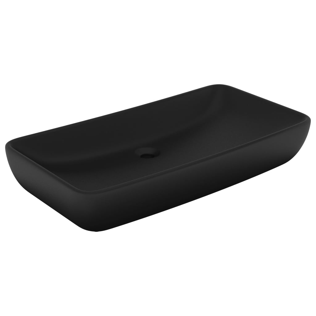 vidaXL Lavabo Rectangular de Lujo de Cerámica Mate 71x38 cm Aseo Color matte dark brown, matte light blue, matte light grey y mas