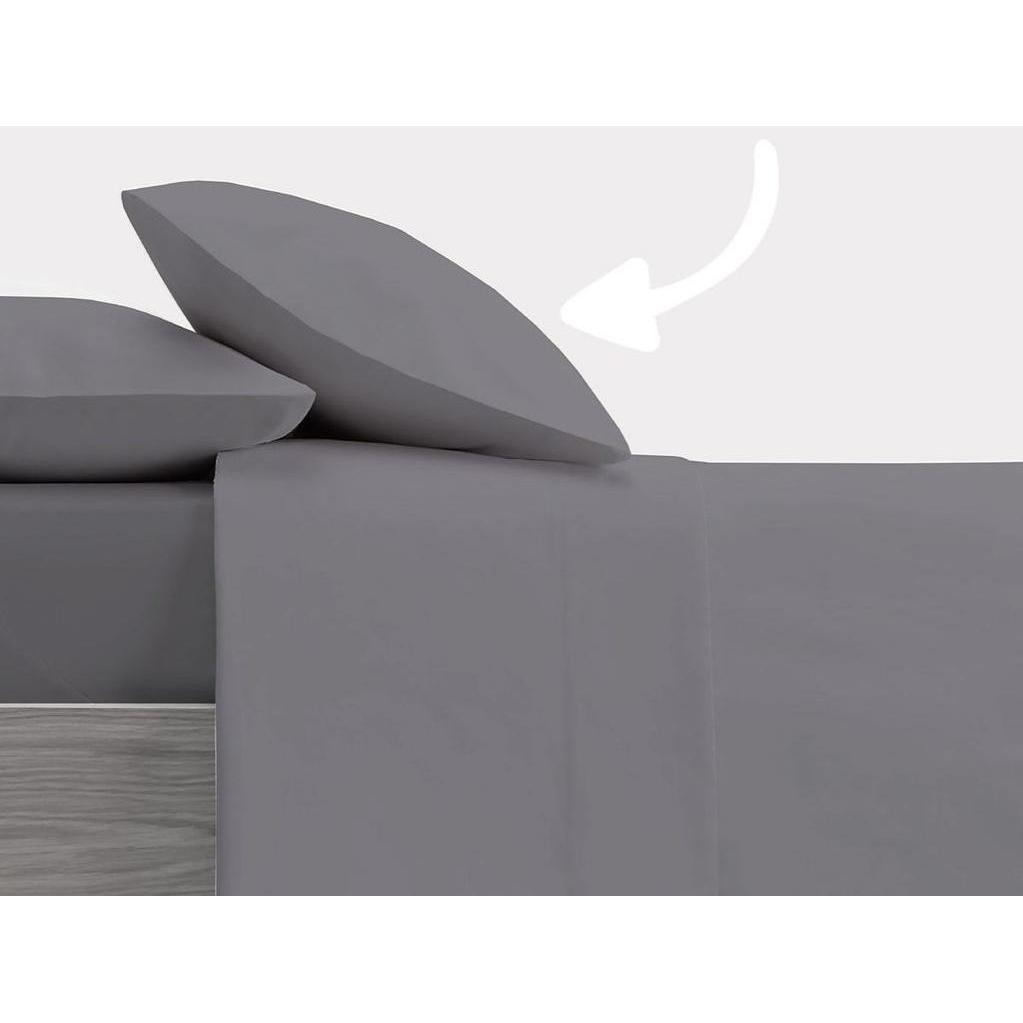 Funda de Almohada Lisa en Color Ceniza, Vidal Home