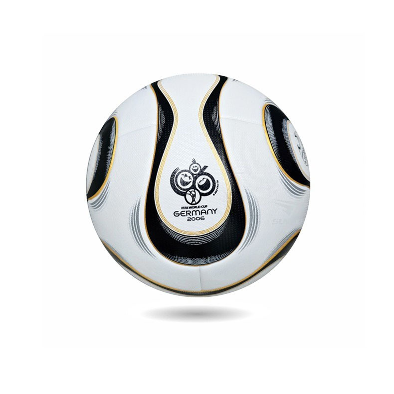Balón de fútbol profesional tamaño 5 de la serie Mundial, confeccionado con cuero sintético pegado. Diseñado para jóvenes y adultos, apto tanto para partidos como para entrenamientos, incluyendo el uso por parte de estudiantes.