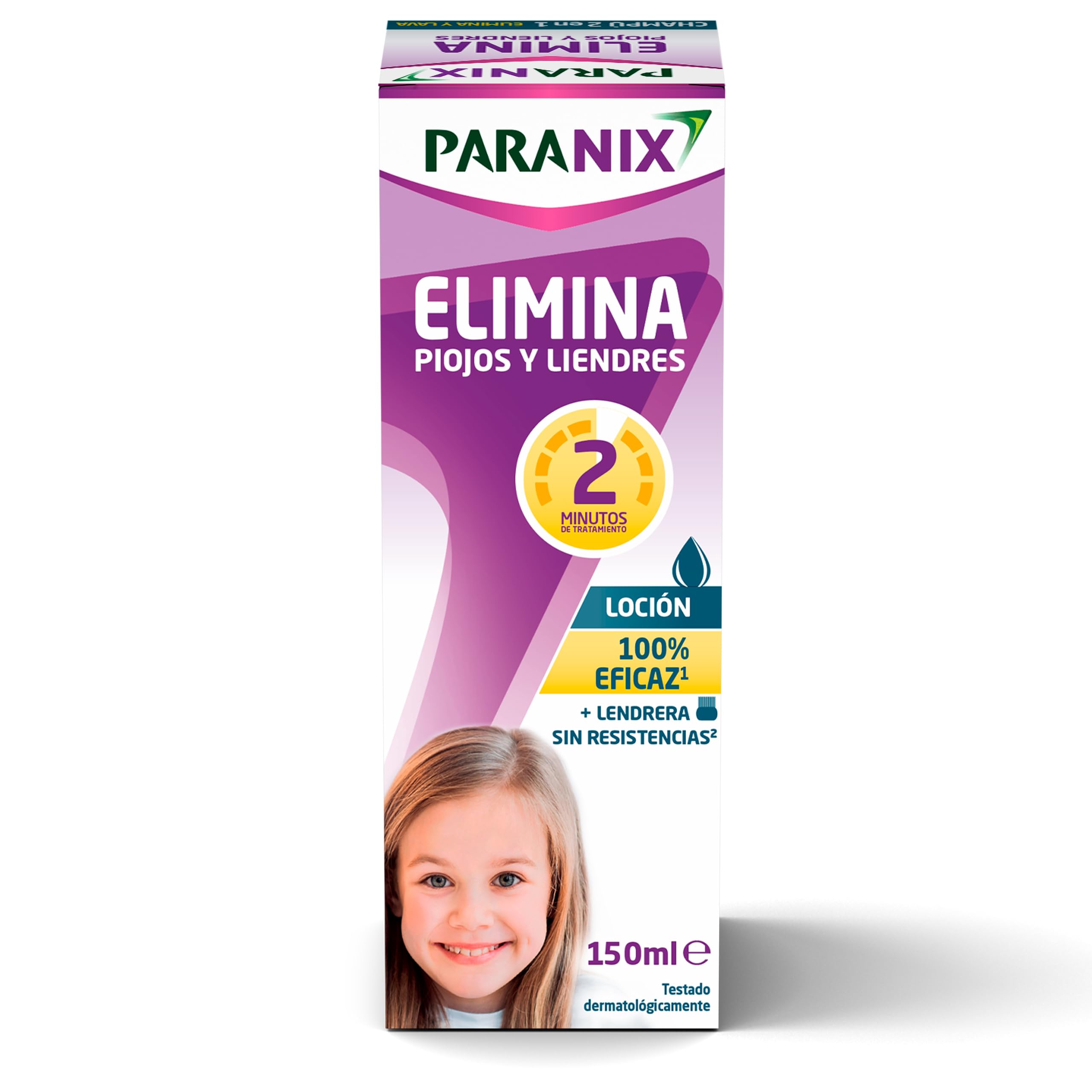 Paranix Loción Antipiojos  Acción física sin Insecticidas para Adultos y Niños + 3 Años Con Lendrera Incluida 150ml