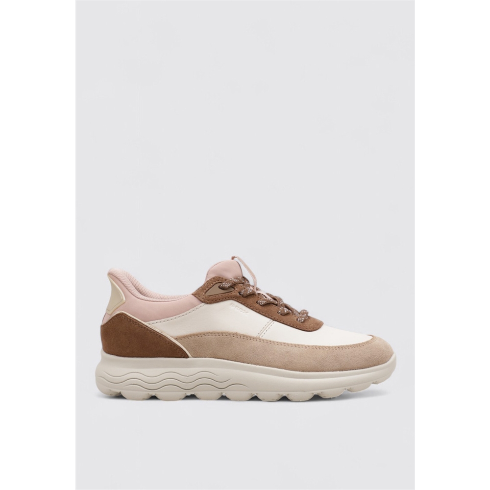 Geox D SPHERICA PLUS B Deportivas Planas Mujer Beige