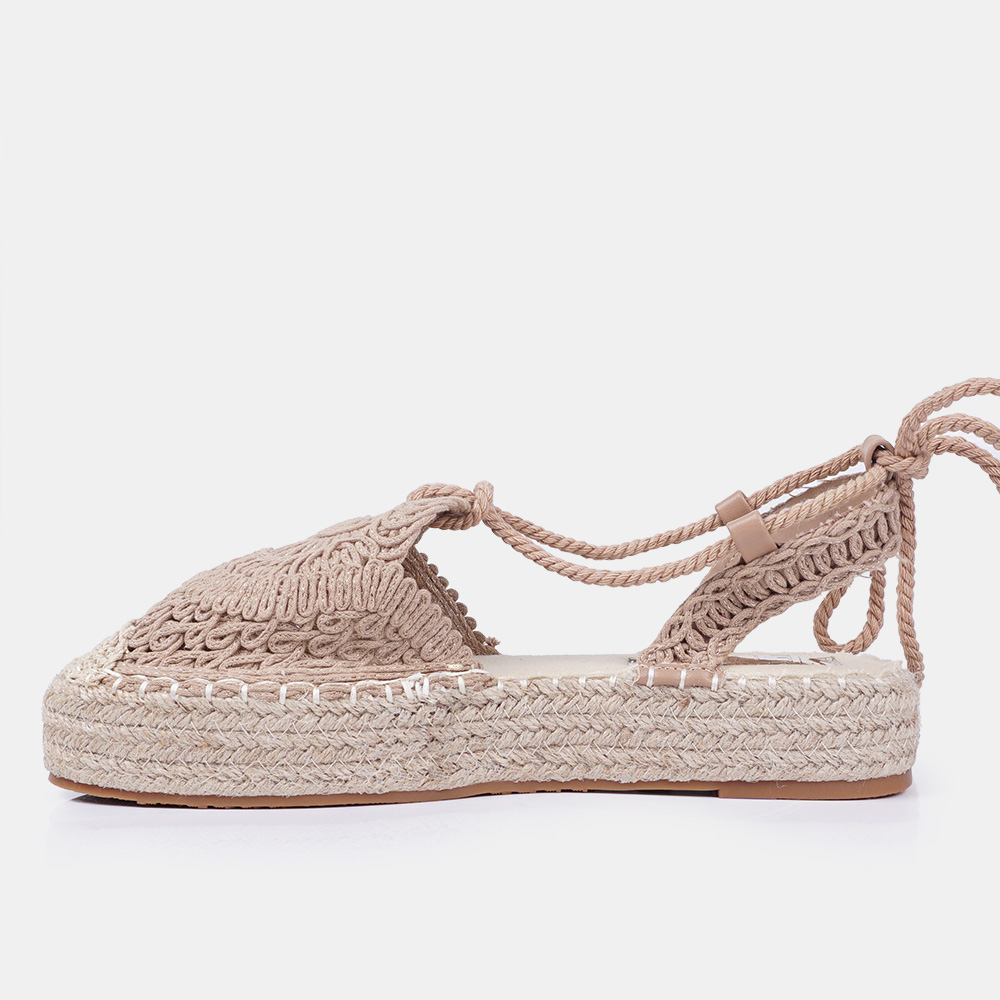 1990s Sandalias de Esparto Mujer con Plataforma de 3.5 Cm