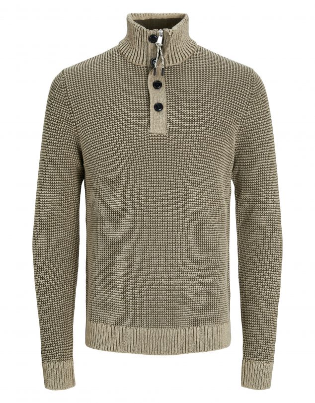 Jack & Jones mod. 12258661 Jersey 1/4 con botones grandes