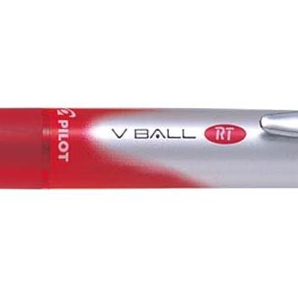 Pilot Vball 7 - Bolígrafo de tinta líquida retráctil (0,7 mm, 12 unidades), color rojo