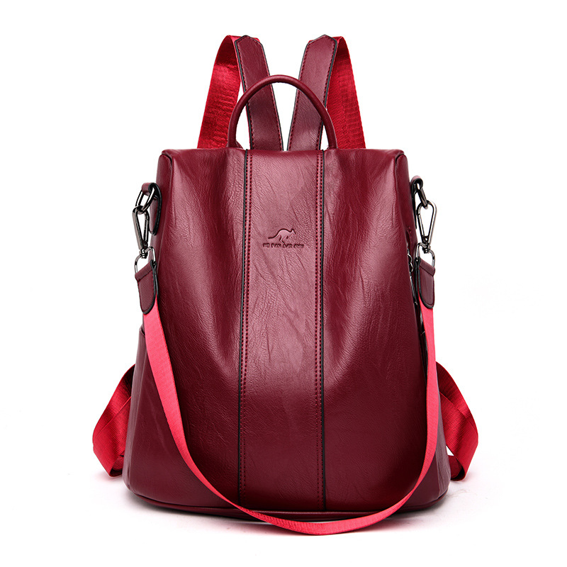 TK Mochila antirrobo para mujer, de piel suave, de gran capacidad, para estudiantes, para viajes al aire libre