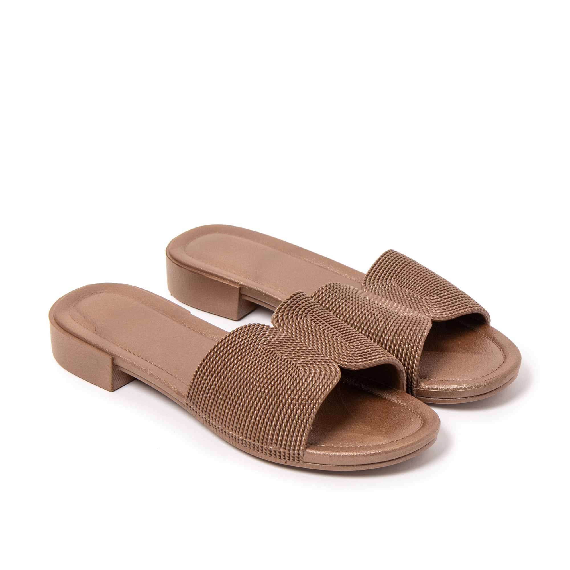 Sandalia de Mujer Brasileras Modelo Platz en Goma, Tacón Bajo 2,5 cm, Ideal para Playa y Uso Diario