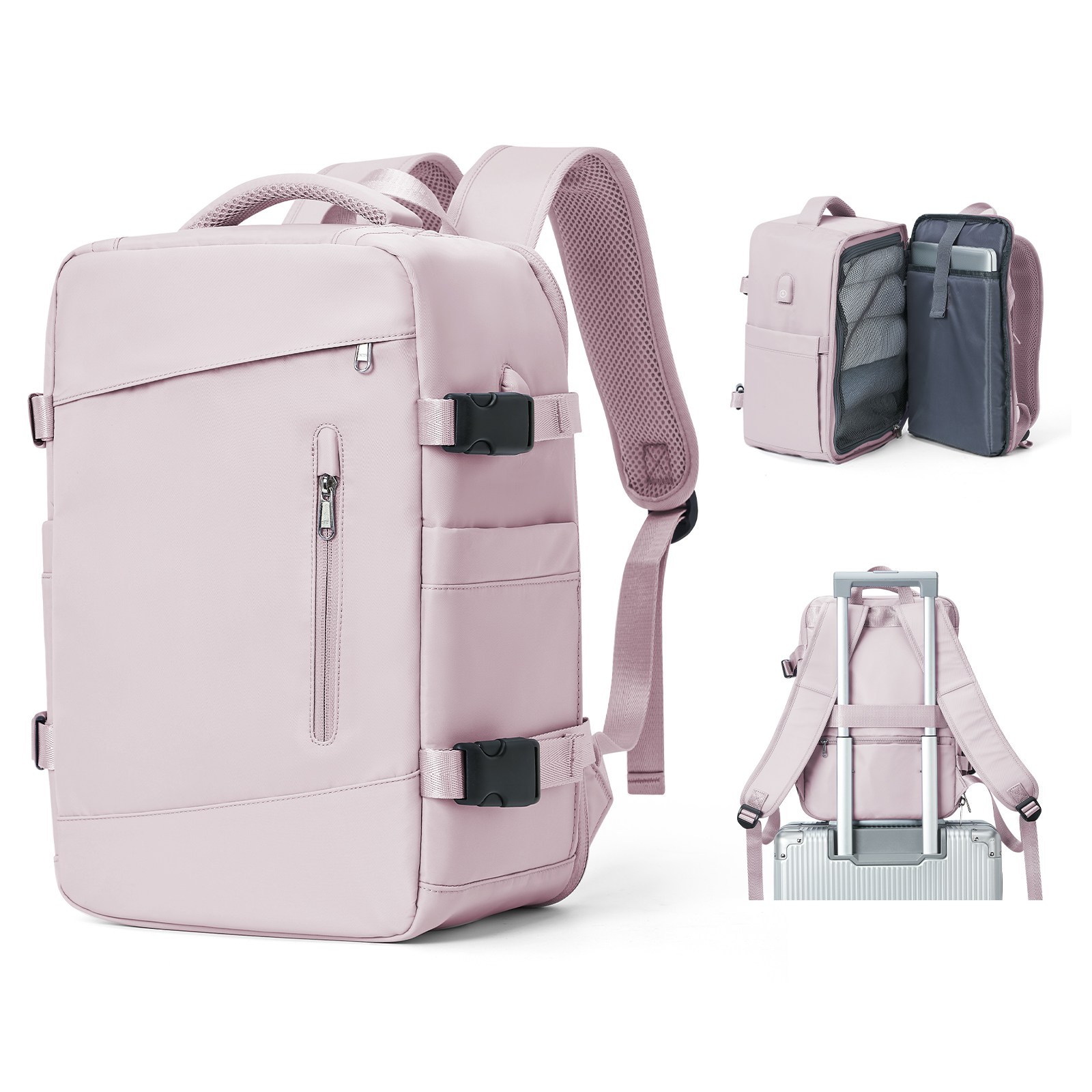 TK Mochila de viaje para hombre y mujer, Maleta de viaje para avión, 40x20x25