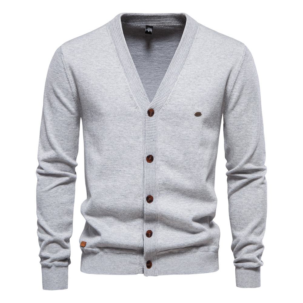 TK Cárdigan de punto para hombre, ideal para otoño/invierno. Prenda de vestir de punto en color liso.