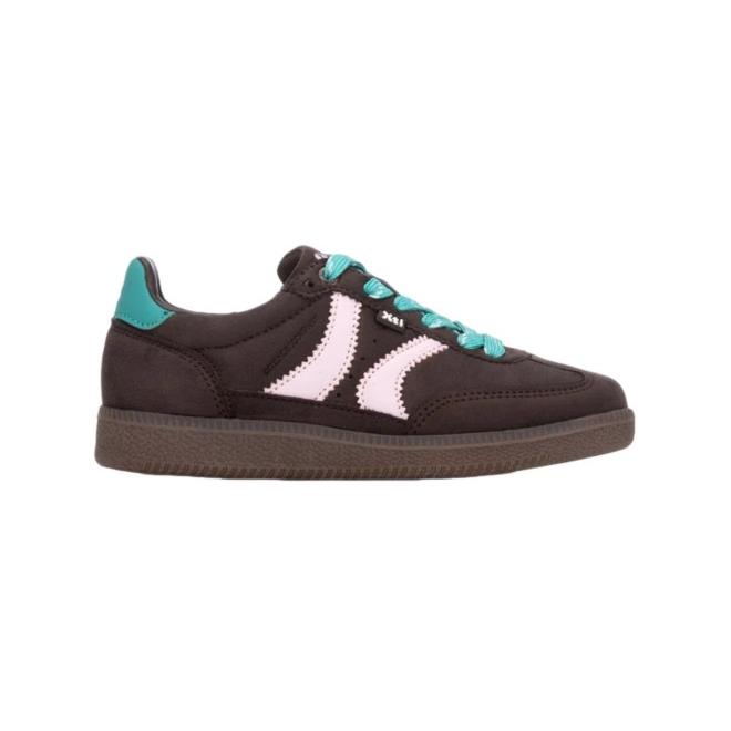 Zapatilla Niña Xti Kids 154006 Marrón Rosa, Retro y Vegana, Comodidad y Estabilidad para el Colegio y Ocio