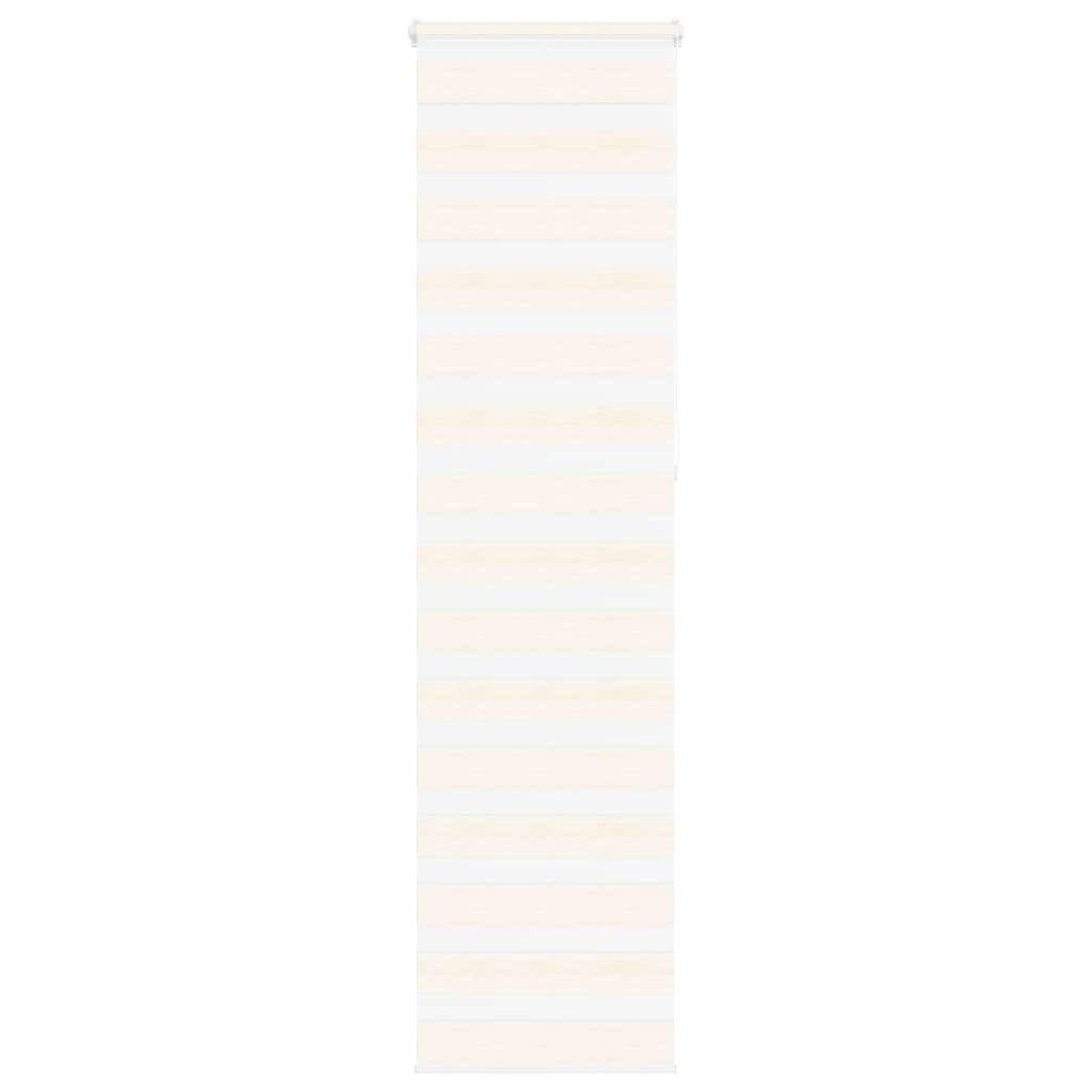 vidaXL Estor cebra beige mármol tejido ancho 55,9 cm poliéster