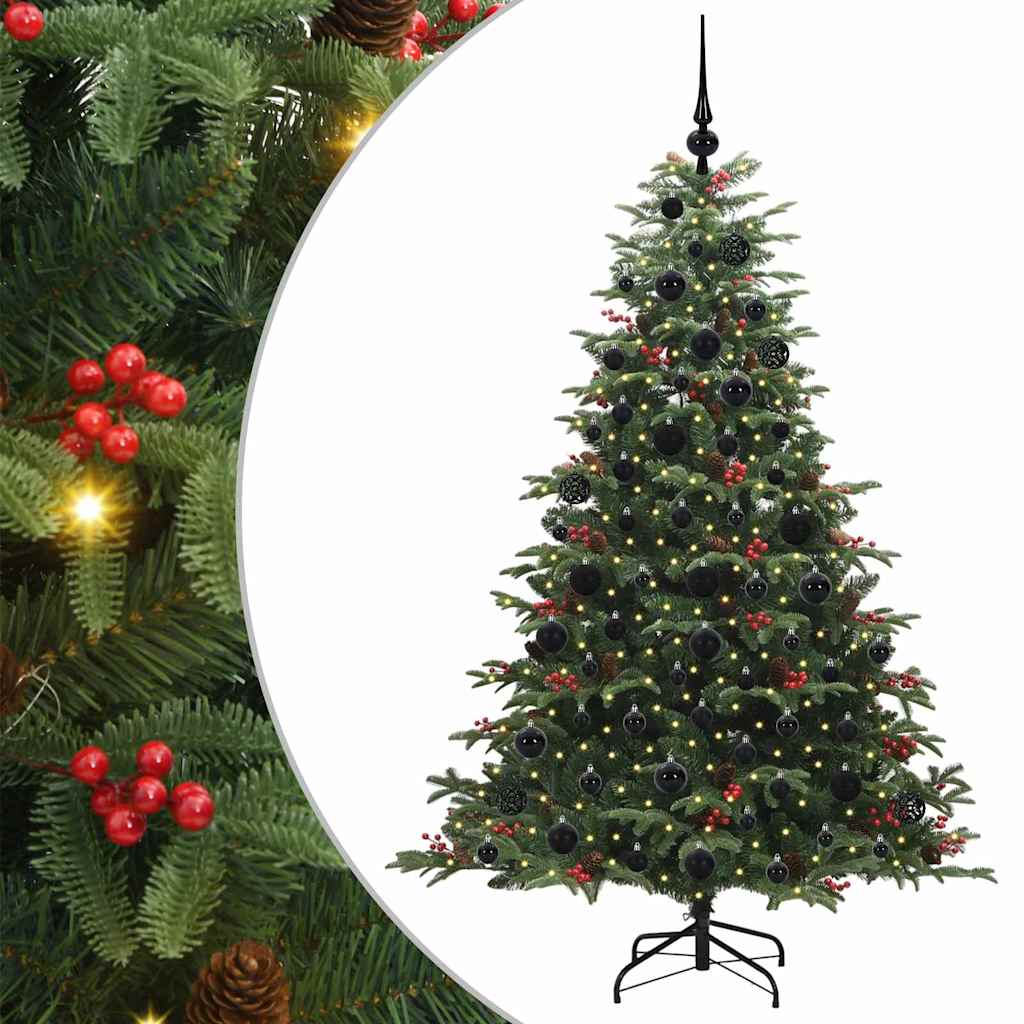 vidaXL Árbol de Navidad artificial Verde 180 cm PVC, Metal y Plástico Multicolor