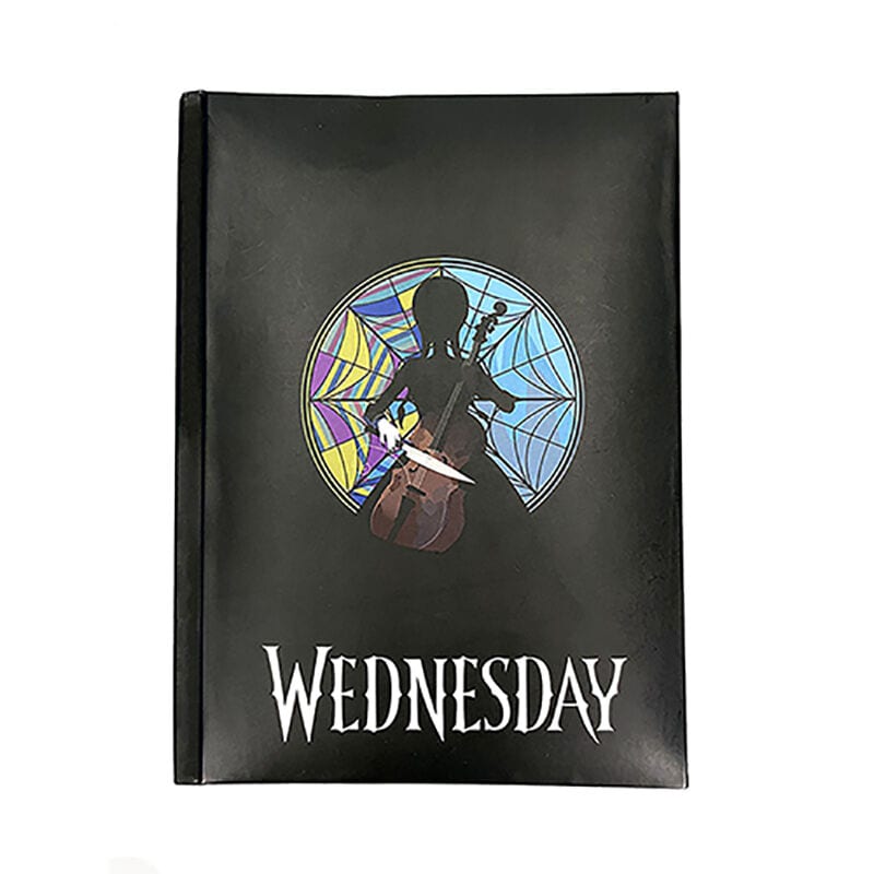 Cuadernos Wednesday, Tapa Dura con Efecto 3D y Modelos con Luz, Encuadernación Resistente para Colegio y Oficina, Hojas para Notas y Apuntes, Idea de Regalo Original