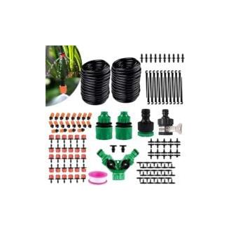 CA Sistema de riego para jardín, kit de riego por goteo de 30 m, kit de boquillas de riego por goteo para plantas