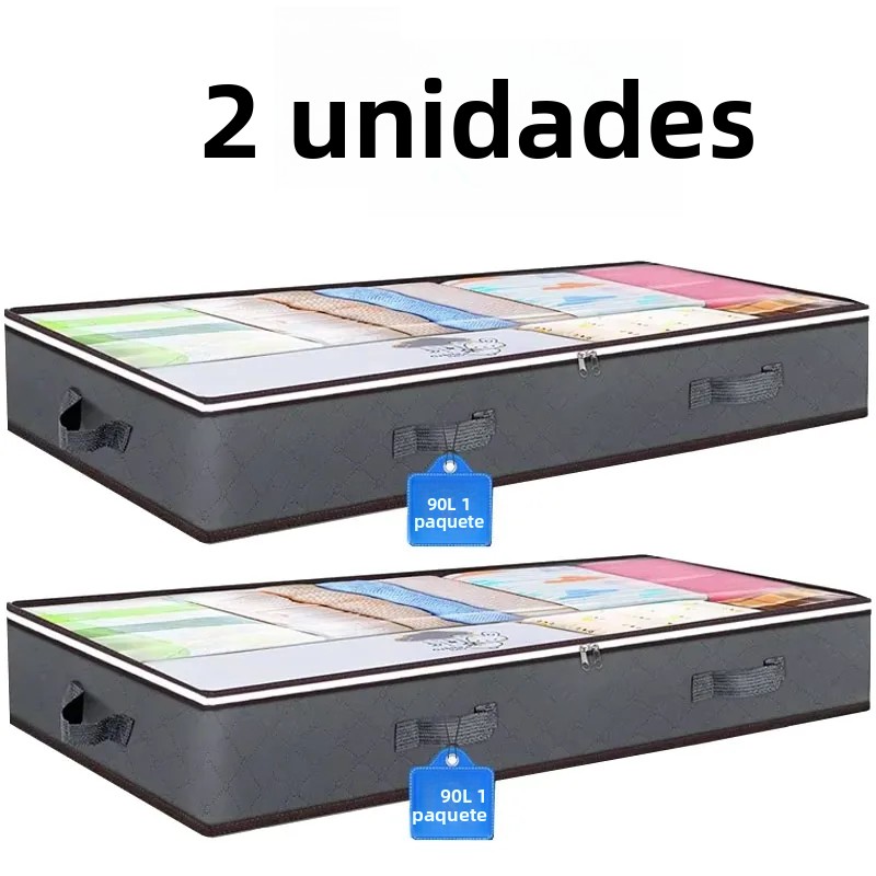 TK Bolsa De Almacenamiento Para Ropa Debajo De La Cama Organizador De Armario a Prueba De Polvo Y Humedad Foldable Tamaño 100x50x15