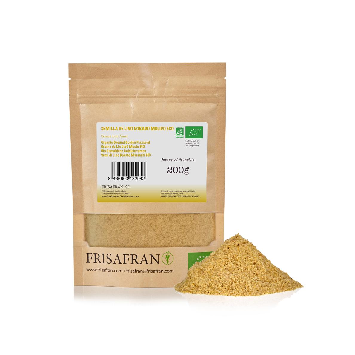 Semillas de Lino Dorado molido Ecológico - FRISAFRAN