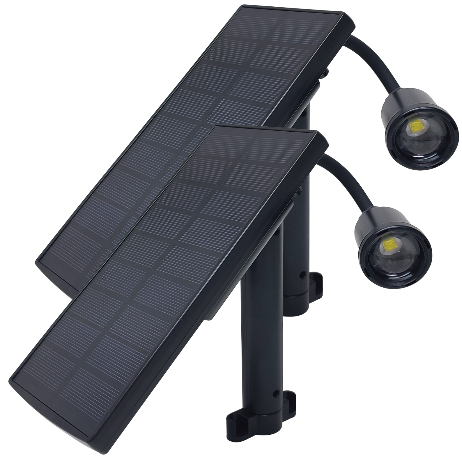 LED ATOMANT Foco LED Solar 2,1W Direccionable con Zoom, Blanco Frio 6000K con Sensor Lumínico, Lampara Solar Impermeable para Iluminación de Caminos, Patio, Terraza y Camping