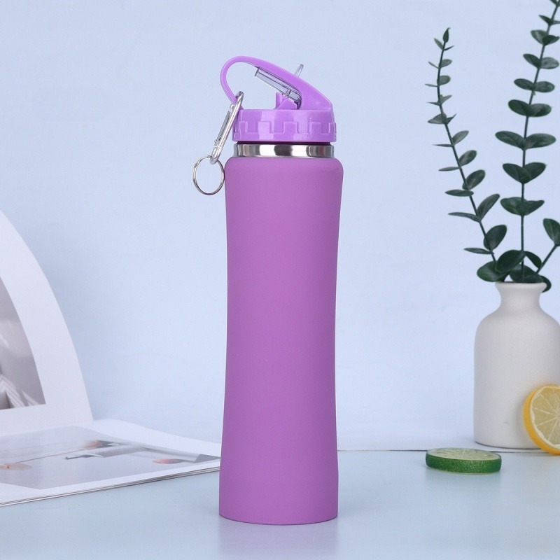 TK Taza Termo Justinalau 600/750ML Para Niños Con Palanca De Beber Acero Inoxidable Taza De Frutas Termal Para Viajes Botella De Agua Termo