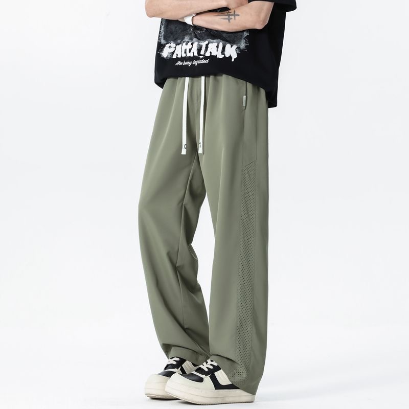 TK Pantalones De Hombre De Malla Veraniega Color Sólido Transpirable Secado Rápido Deportivos Casual Moda Fitness Pants Delgados De Polyester