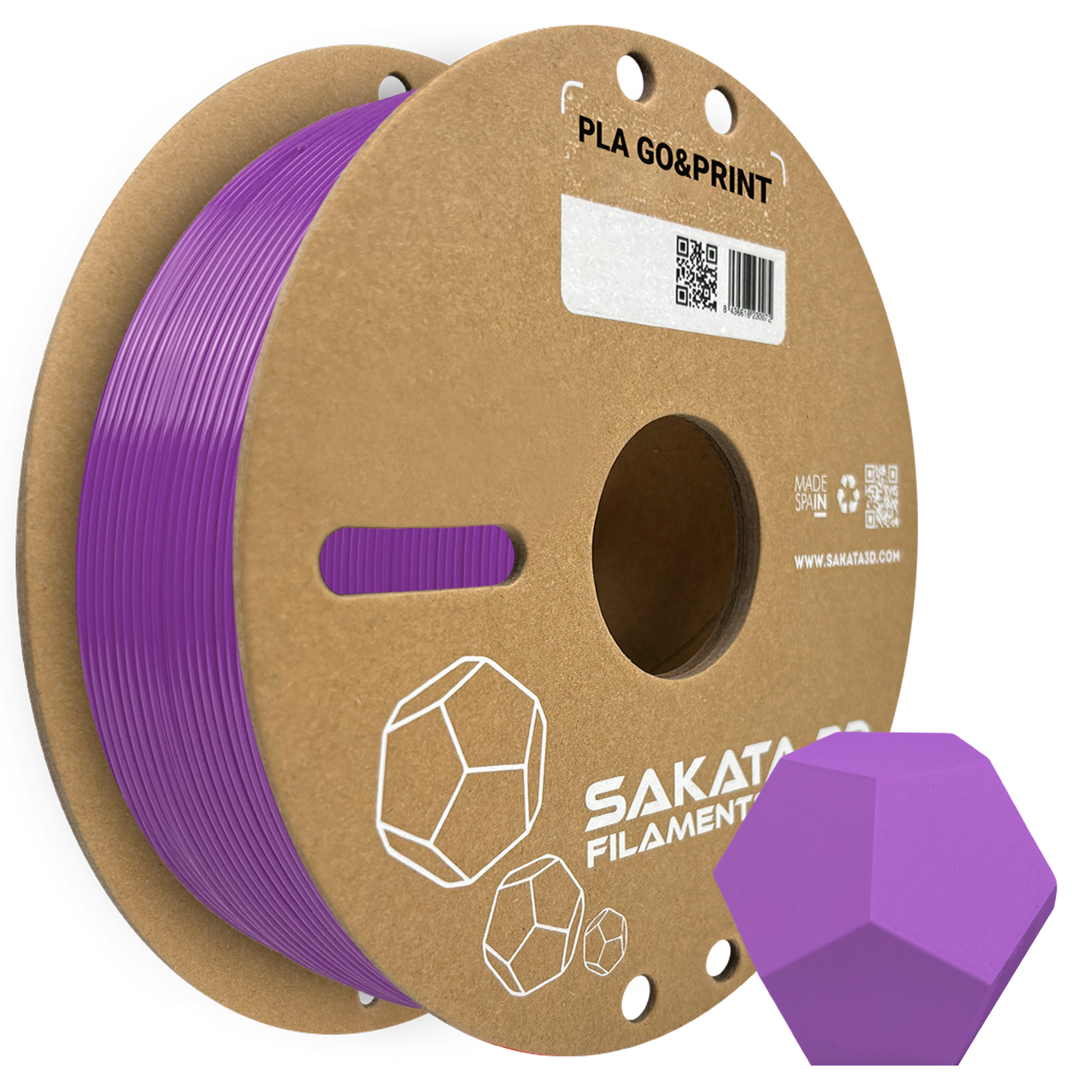 PLA GO&PRINT  1Kg  1,75mm  Fácil de Imprimir  MARCA SAKATA 3D FILAMENTS  Directo de Fabrica  Filamento 3D  Máxima Facilidad de Impresión  Impresora 3D  Filamento para Impresora 3D