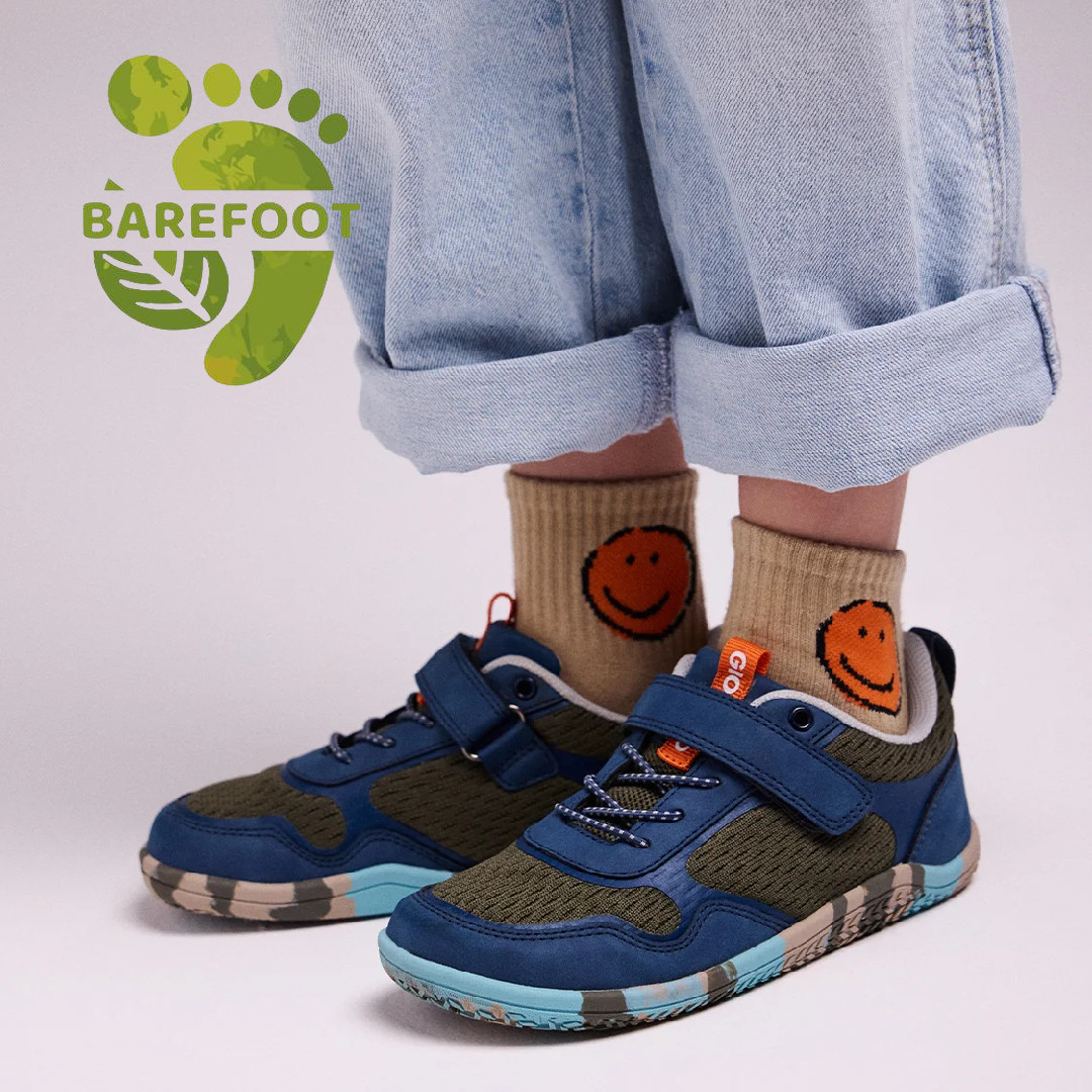 Zapatillas Gioseppo barefoot Erith kaki con cierre ajustable para niño