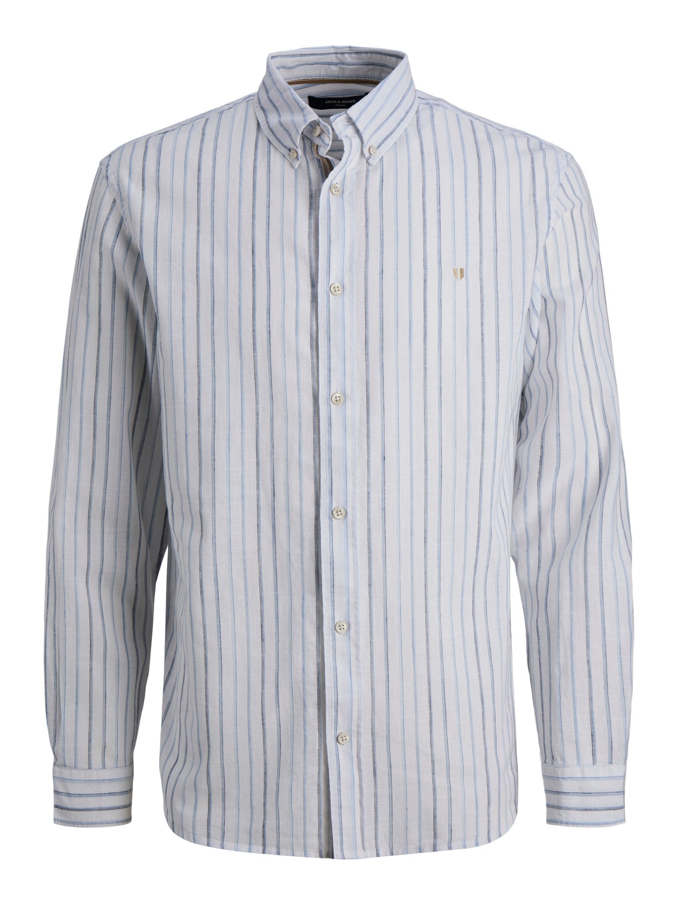 Jack & Jones - Camisa formal manga larga Blusummer de lino ligero y transpirable para uso diario color azul claro