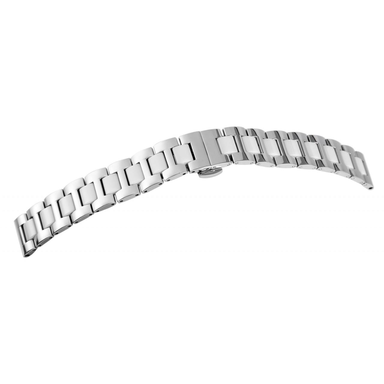 Mestre Artesão® Bracelete de Reloj em Aço Inoxidável Prateado - 18mm