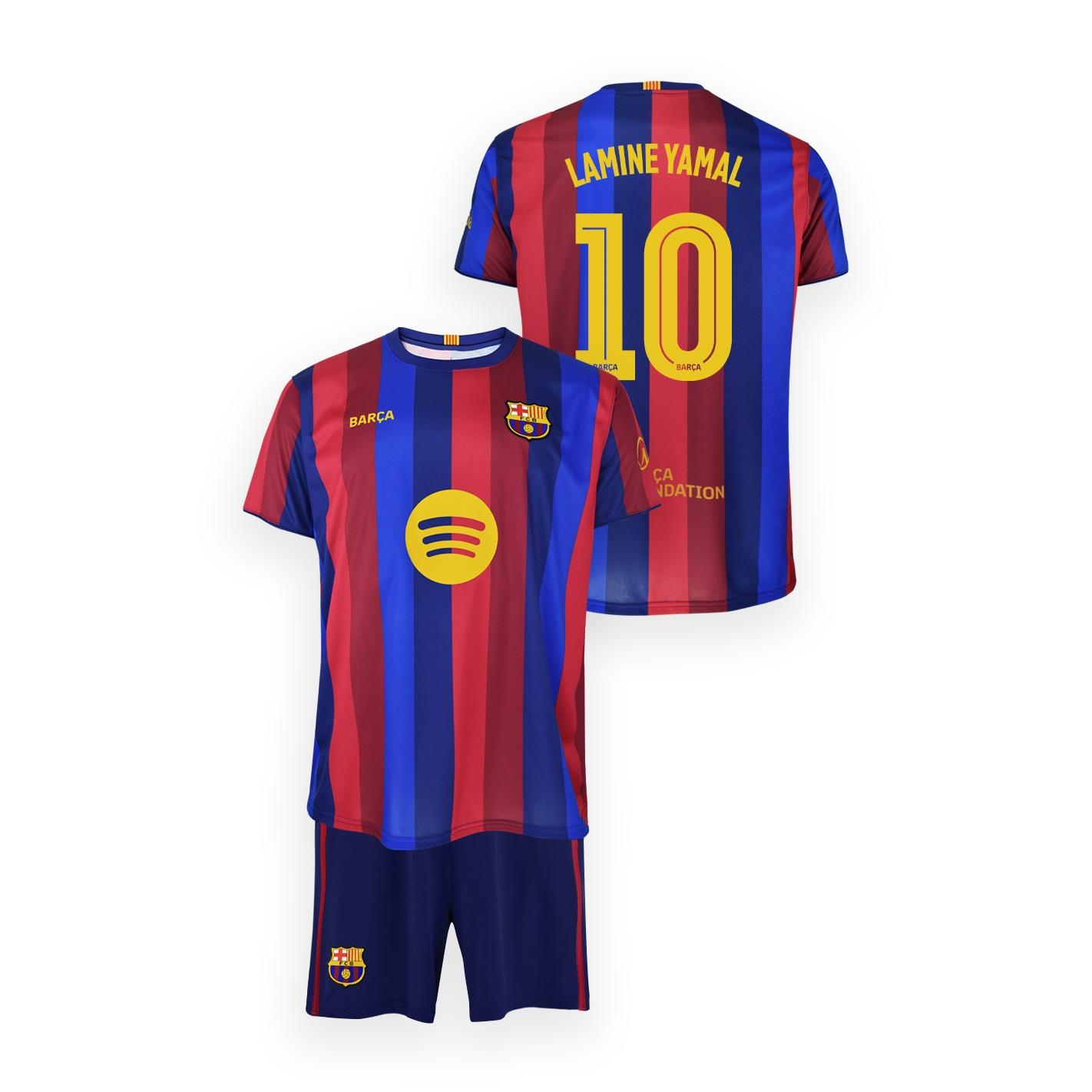 FC Barcelona - Conjunto Primera Equipación Temporada 26/27, Azulgrana, Infantil - Réplica con Licencia Oficial