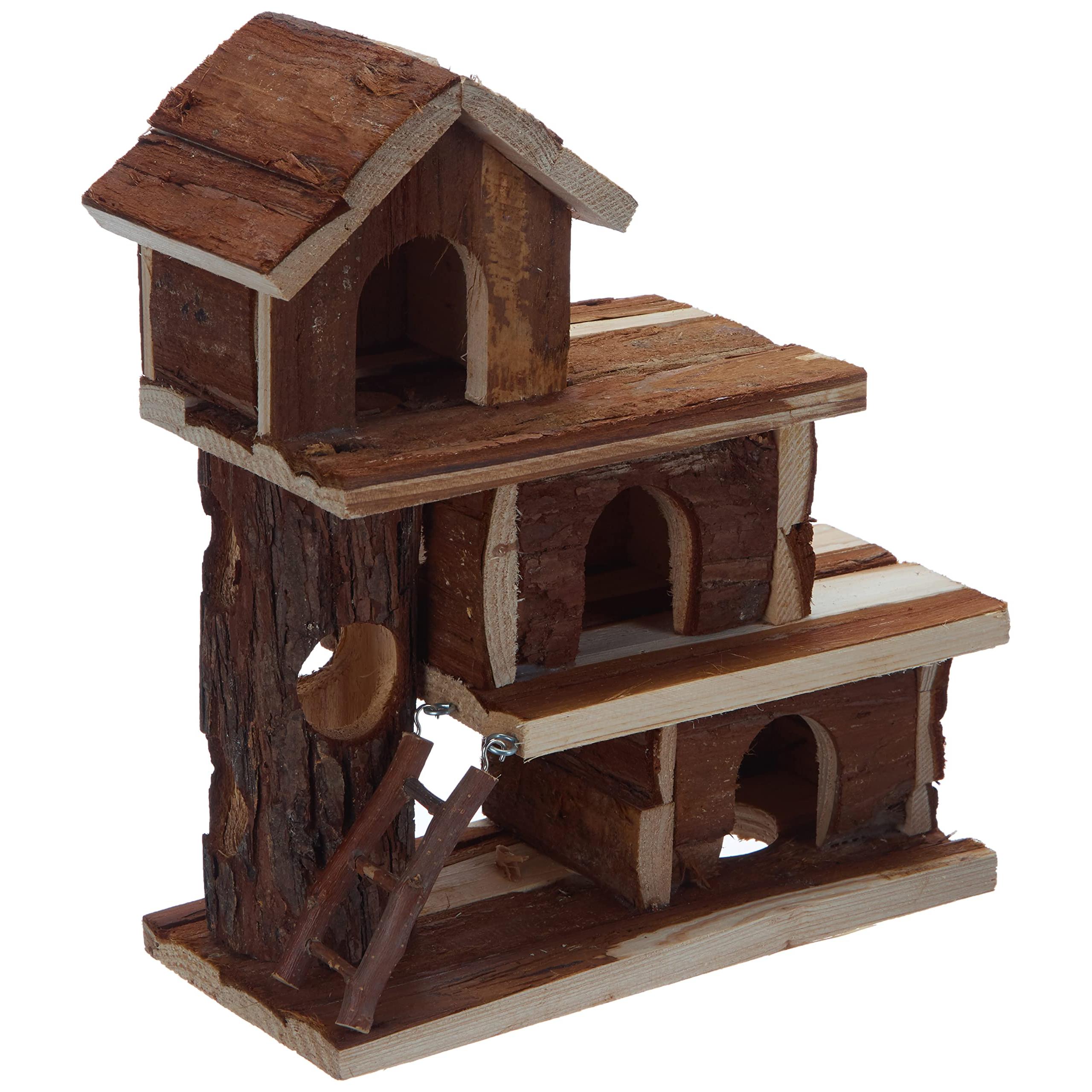 TRIXIE Tammo house, mice, bark wood, 25 × 30 × 12 cm