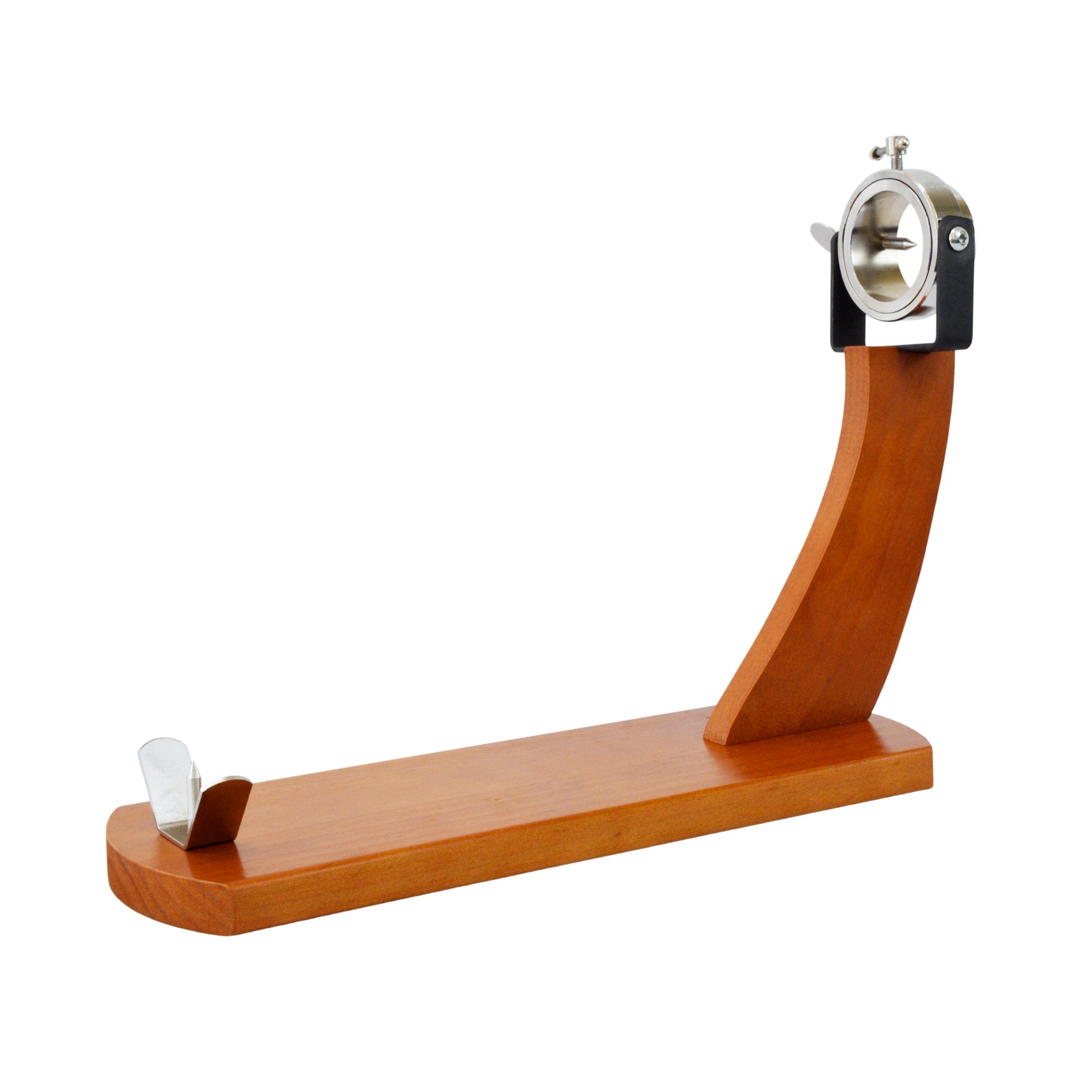 Fackelmann Soporte jamonero Giratorio Profesional para paletilla y jamón, Pino con herrajes cromados, Color Madera Natural, 36,5 x 16,5 x 37,5 cm, 1 ud