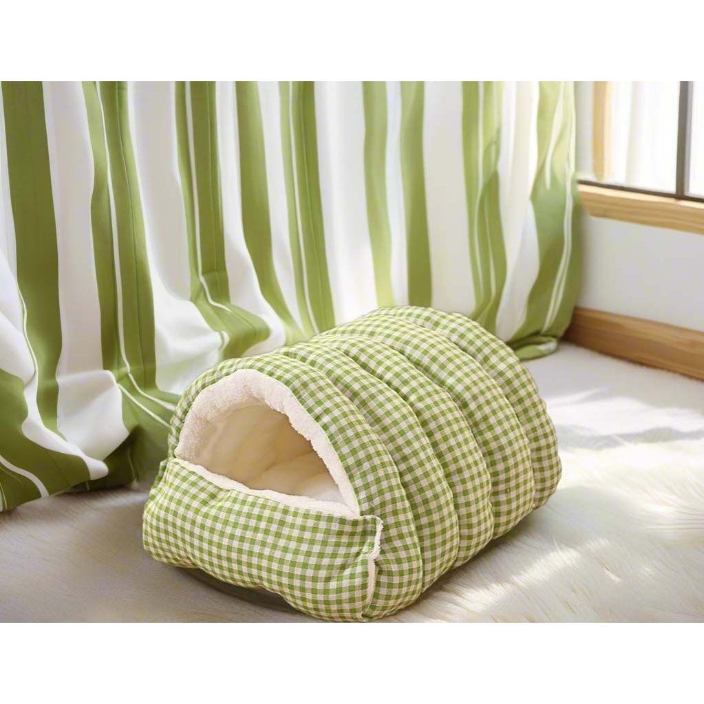 TK Cama semicerrada para gatos con forro de felpa, lavable, elegante y práctica para esconderse. Ideal para gatitos, cachorros y mascotas pequeñas. Ideal para dormir en interiores en invierno. Ideal para jugar en interiores en invierno.