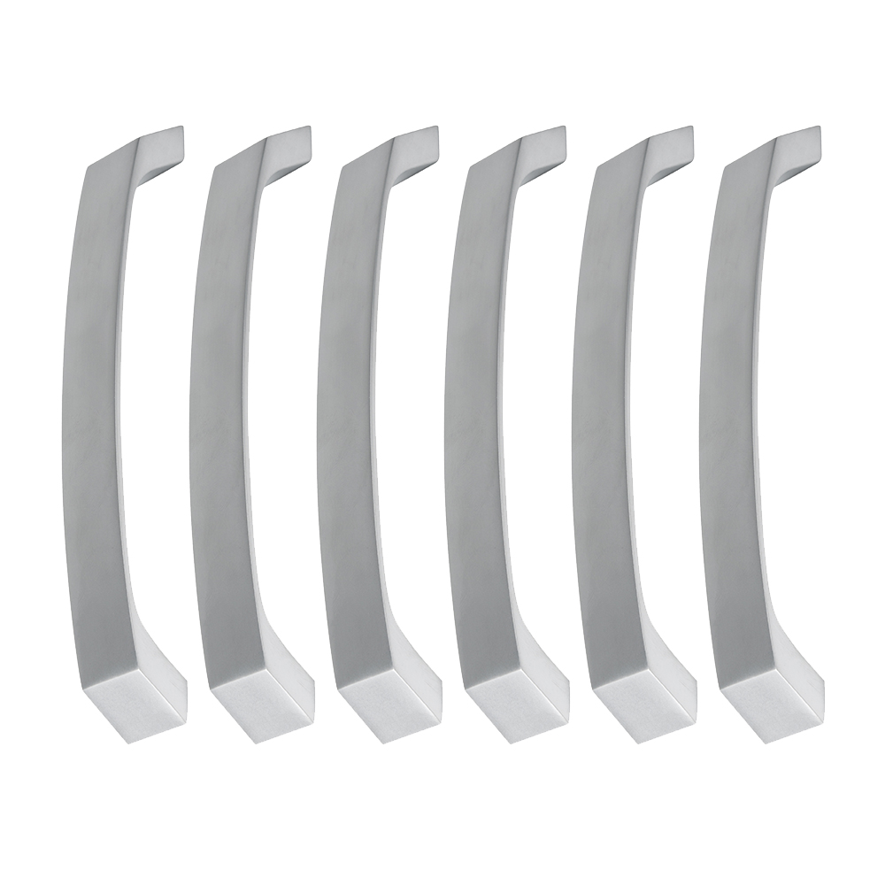 6 Un. TIRADOR Asa 160MM cromo mate Mueble COCINA puerta cajón Armario