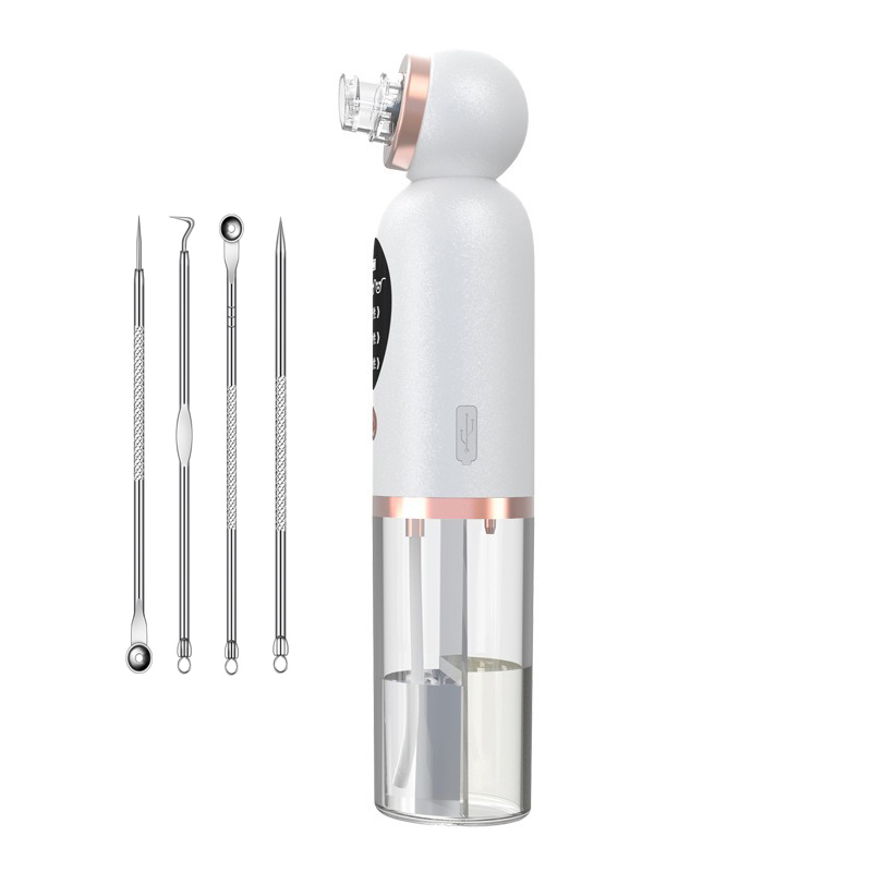 Limpiador de Poros Electrico Succionador, Limpiador Facial Ajustable de 3 Modos, Equipado con 6 Cabezales de Succión Reemplazables, Limpiador Facial con Pantalla LED, Adecuado para Hombres y Mujeres, san valentin regalos mujer