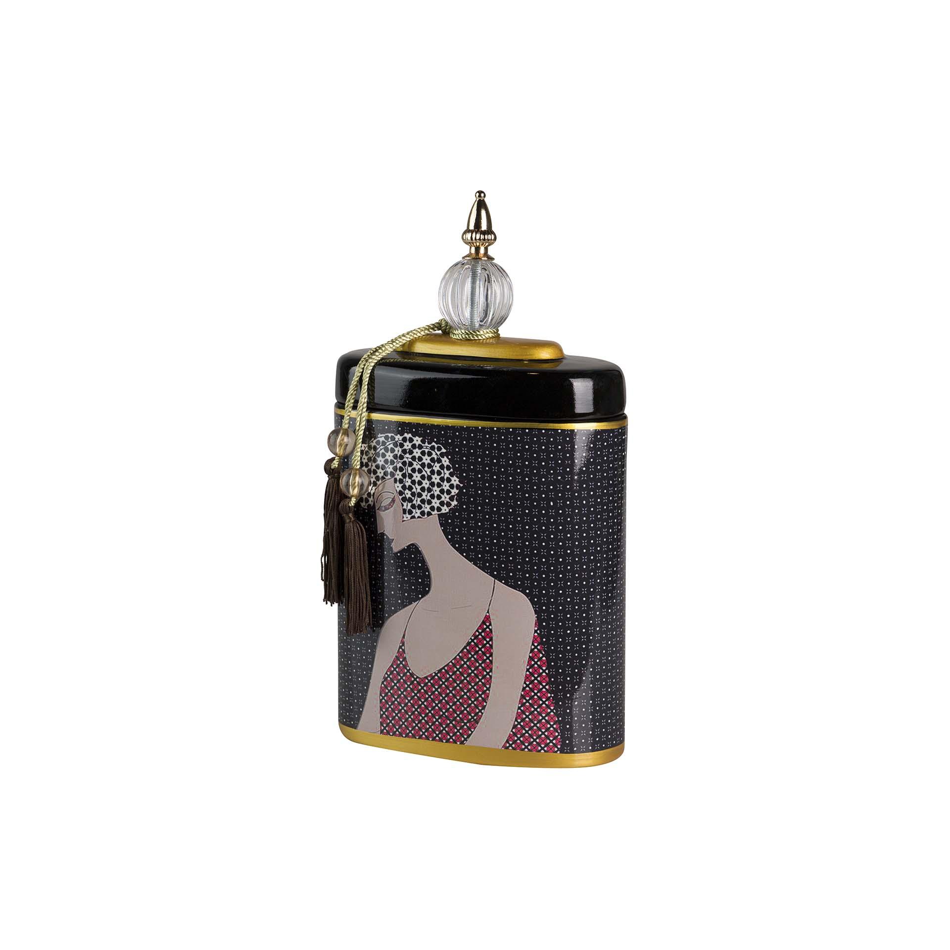 Tibor ceramica mujer 21x11x38 cm , El mejor complemento para tu hogar.