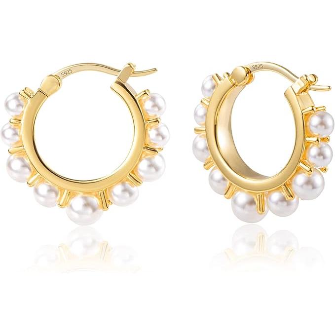 Pendientes de perlas para mujer, pendientes de moda para mujer, regalos para mujer
