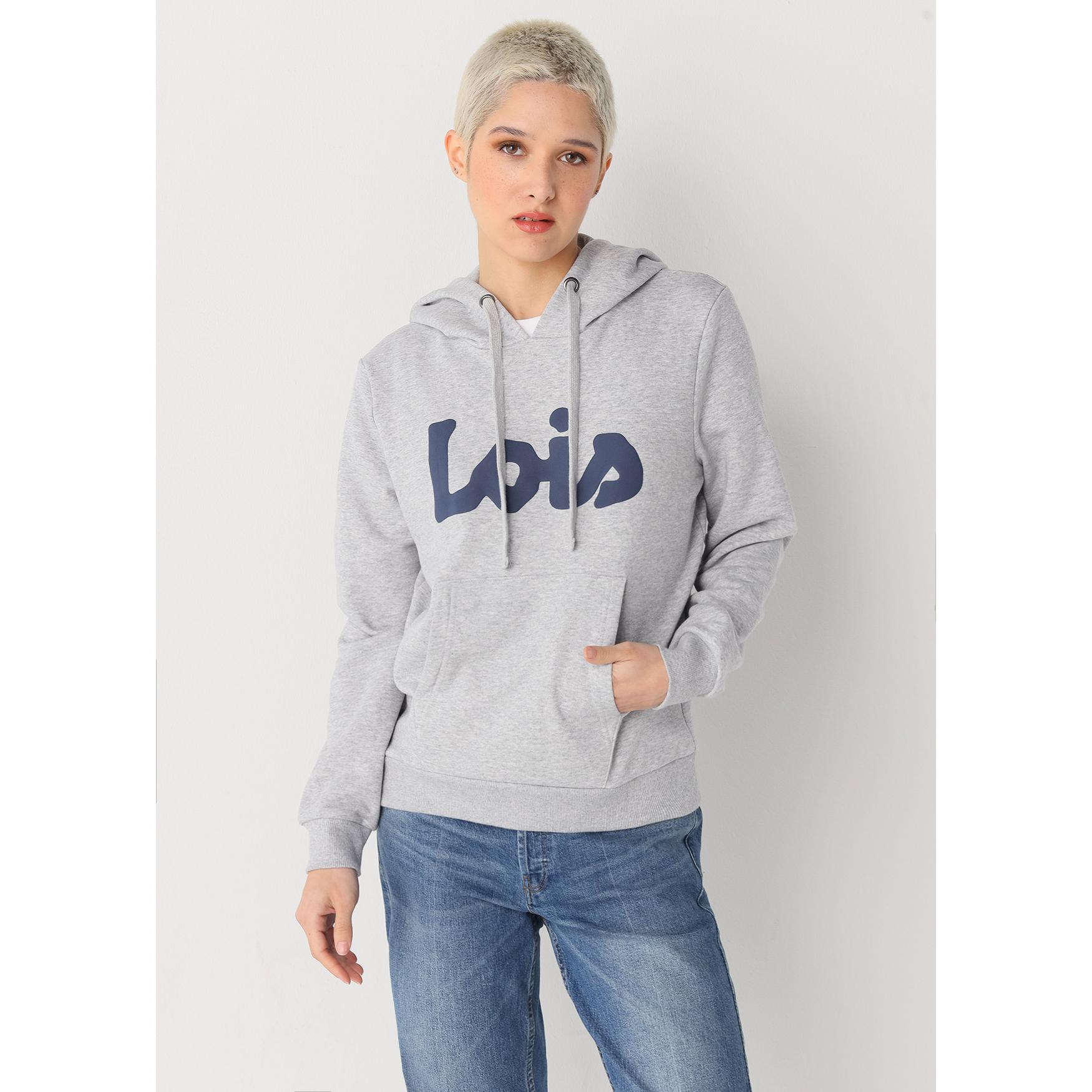 LOIS JEANS - Sudadera con capucha logo Lois