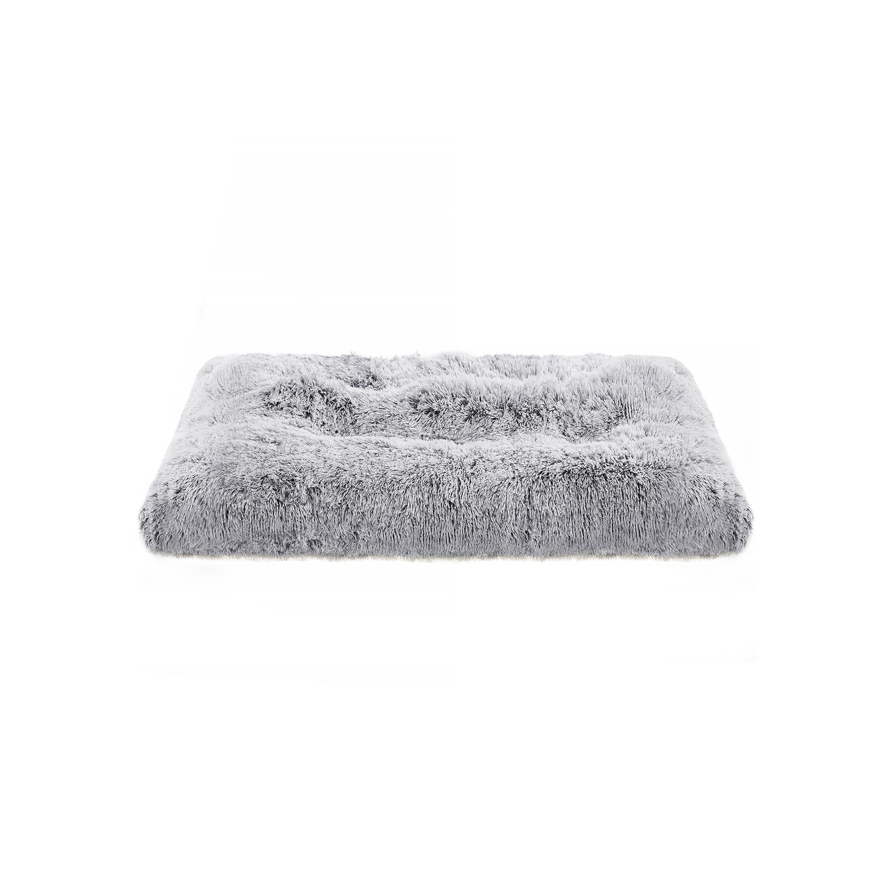 FEANDREA Cama para Perros, Sofá para Mascotas, 95 x 60 cm/110 x 73 cm, Lavable a Máquina, Cojín para Perros, Gris Ombré/Gris Ahumado