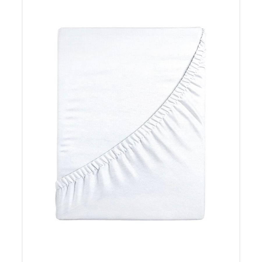 Sabanas Bajeras Ajustables con Goma elastica, ALGODON 100% de alta calidad ,Sabana suave para la cama de 90cm,105cm,135cm,150cm, Protector de algodón para colchón ,Ropa de cama, Fabricado en UE, color Blanco