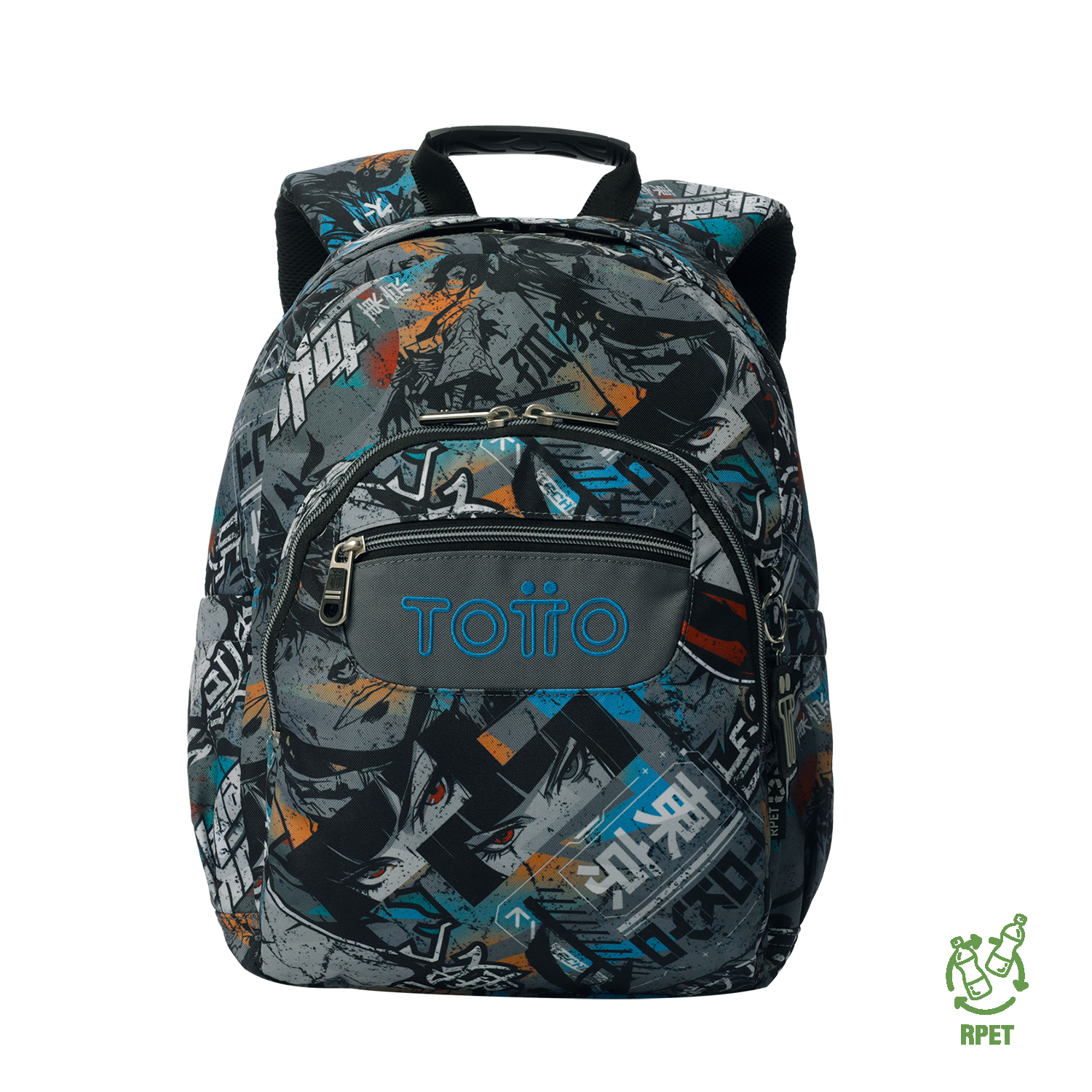 Totto Mochila escolar Gommas Material: Poliéster reciclado 29 x 39 x 14 cm