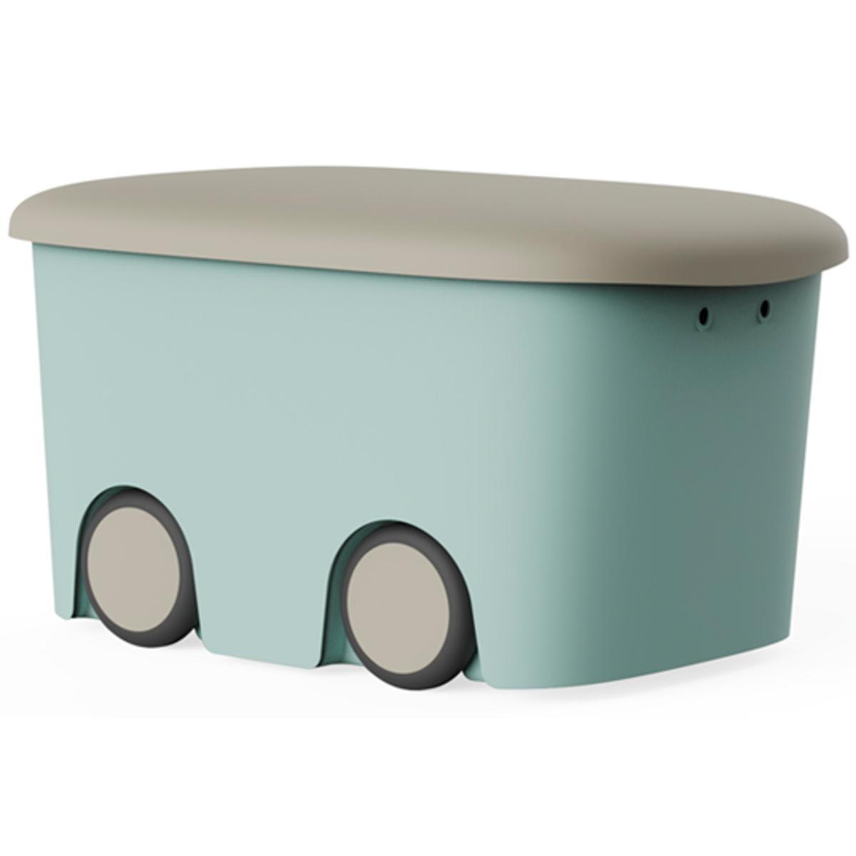 Caja de Almacenamiento de Plástico con Ruedas y Tapa, 45 L, es una solución práctica y funcional para mantener el orden en…